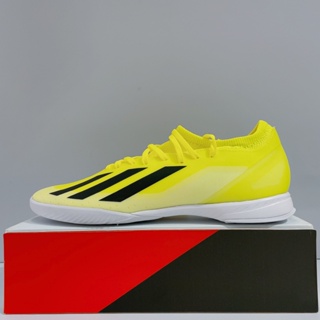 adidas X CRAZYFAST LEAGUE IN 男生 螢光黃 室內 訓練 運動 足球鞋 IF0701