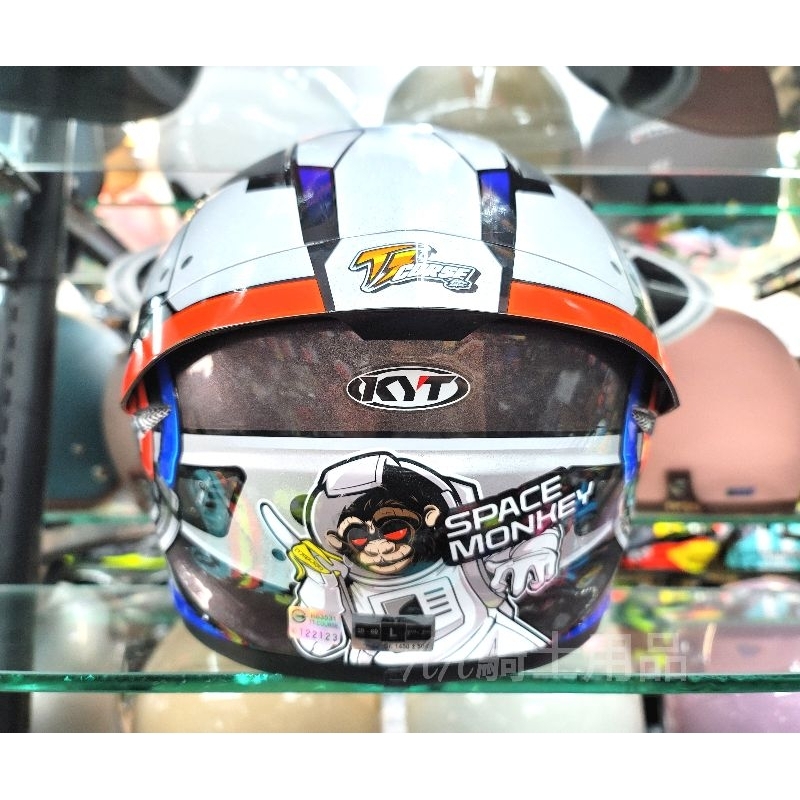 [現貨 尺寸齊] KYT TTC TT-COURSE #14 銀 太空猴 選手彩繪 全罩式 安全帽 耳機槽 AA騎士用品