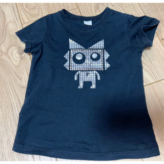 麗嬰房黑色機器人圖案短袖T恤