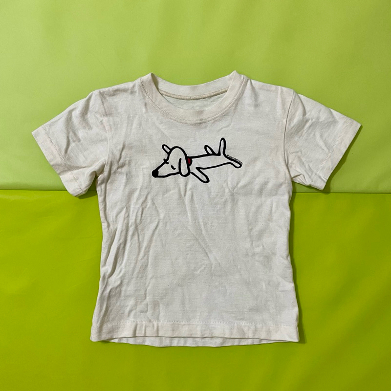 [童裝] 二手 名牌 奈良美智 日本製 有機棉 短袖 T恤 男童 女童 童裝 M 110 狗 奈良狗狗