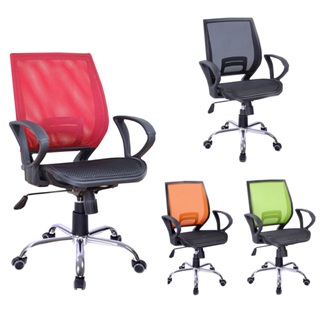 《DFhouse》超世代全網椅-鐵腳PU輪-電腦椅(四色)