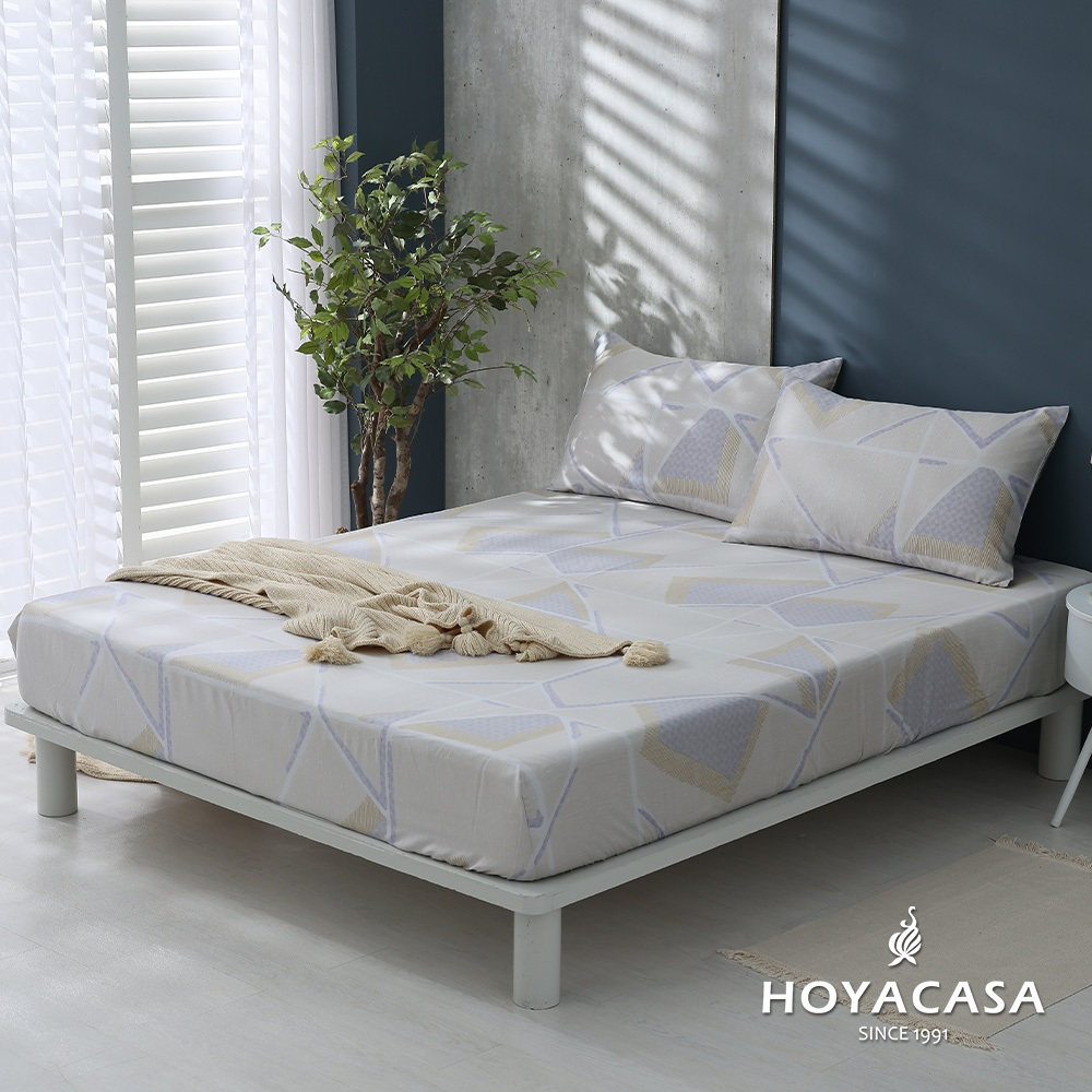 HOYACASA微邊記憶-60支天絲枕套床包三件組(雙人/加大)