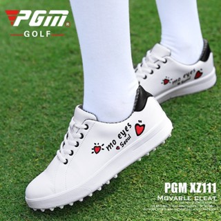 臺灣熱銷 PGM 高爾夫球鞋 女士防水鞋子 韓版百搭小白鞋 柔軟透氣