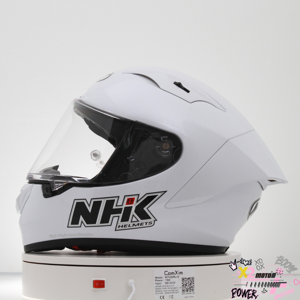 💟X2 Moto💟 NHK® GP-R Tech ABS Solid 白色 安全帽