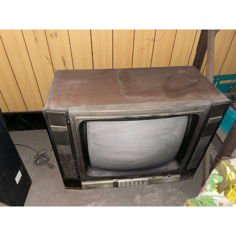 二手復古壞國際牌電視傳統電視機古董電視機斗六二樓自取場景佈置道具