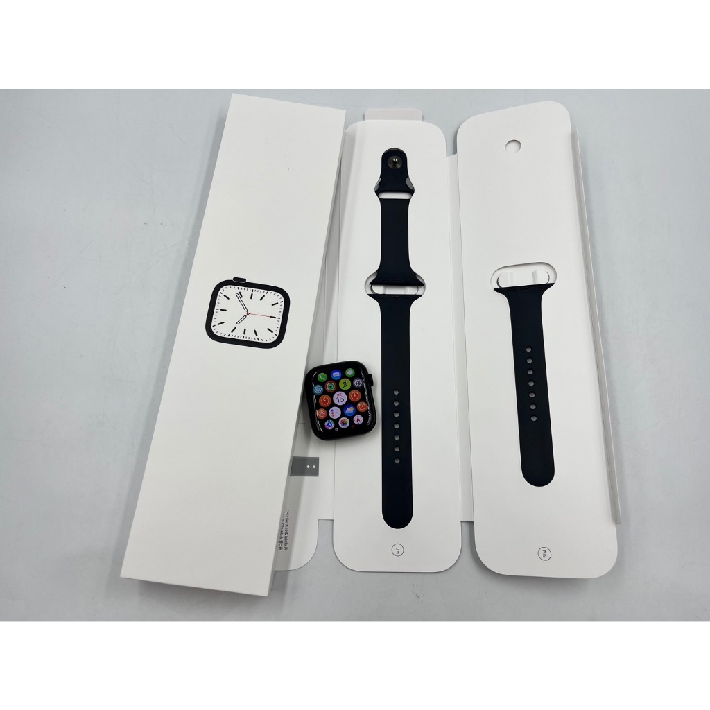 §轉機站§盒裝 Apple 蘋果手錶 Apple Watch7 S7 watch 45mm LTE 鋁金屬 午夜色 39