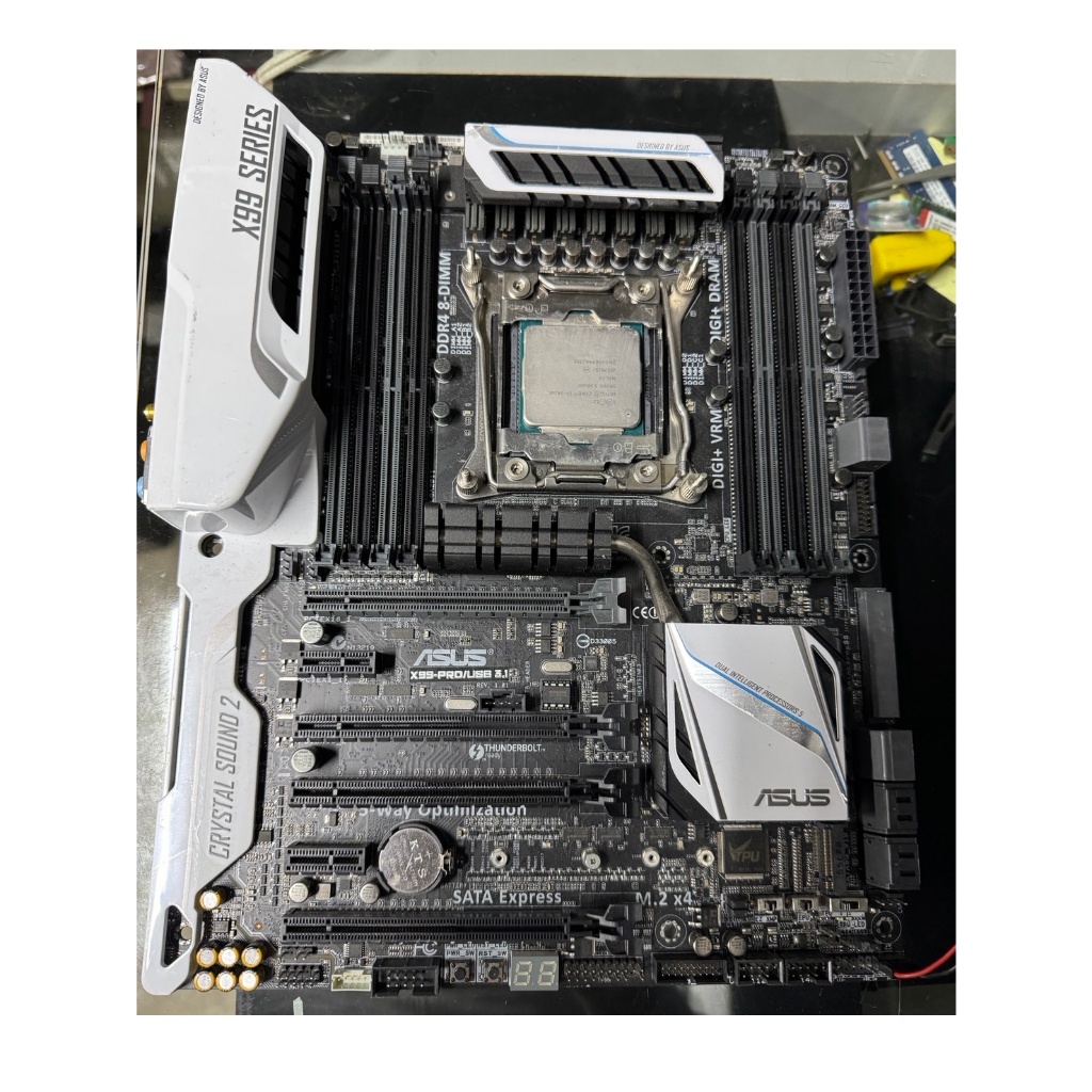 ASUS 華碩 X99-PRO/USB3.1 + CPU i7 5820K 六核心 十二緒 升級換下 無風扇