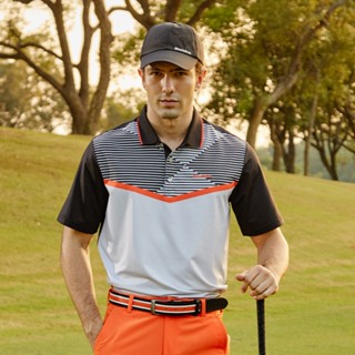 Snowbee Golf 交叉 V形短袖Polo衫(吸濕排汗 翻領修身 彈性上衣 男高爾夫球衣 健身 爬山 戶外 運動)
