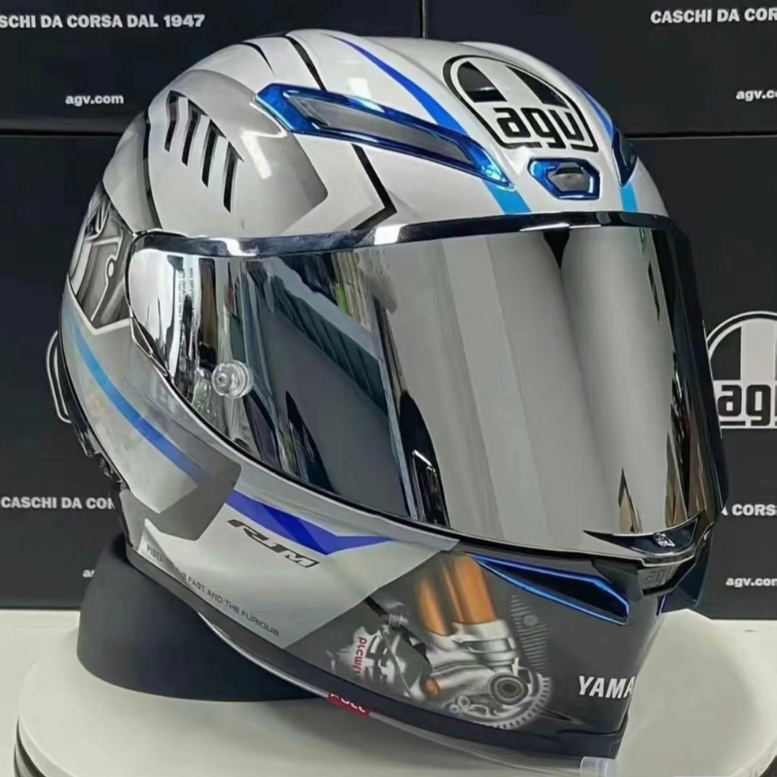 AGV Pista R1M 雅馬哈銀 安全帽 免運 機車安全帽 全罩式安全帽 全覆式安全帽 賽道 賽車 騎士