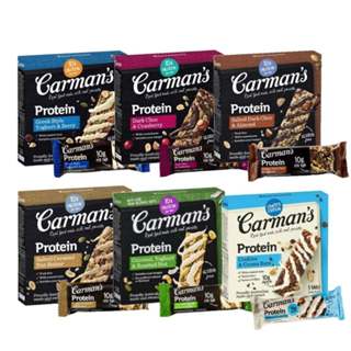 新品上架【澳洲 Carman's】 蛋白棒 堅果棒 燕麥棒 不含甜味劑 無人工香料 穀物燕麥片 能量棒 健身點心