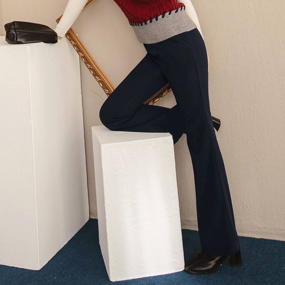 OB嚴選 長纖腿．彈力挑高美型喇叭長褲(一般/加長) 《BA7273》大尺碼/現貨/女裝