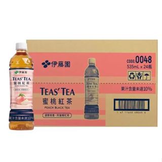 【3箱】伊藤園 Teas' Tea 蜜桃紅茶 535毫升 X 24瓶 ✅Costco代購
