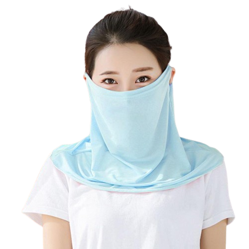 護頸防紫外線冰絲口罩韓版透氣戶外騎車口罩防曬口罩