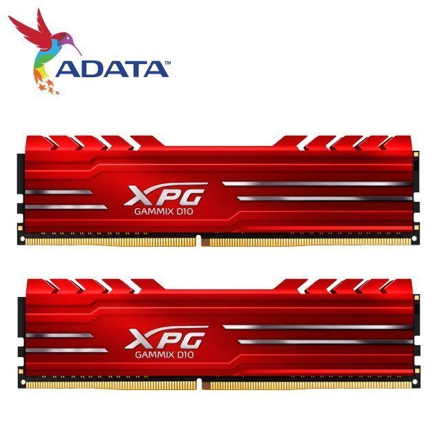 @電子街3C特賣會@全新 威剛 XPG D10 DDR4 3200 16G(8G*2) 超頻 記憶體(紅色散熱片)
