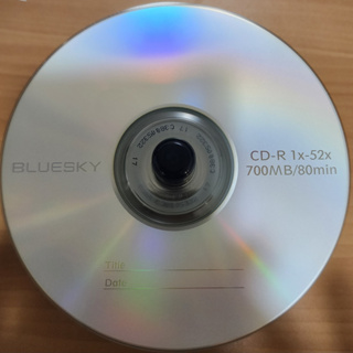 全新 BLUESKY 52X 700MB 80min CD-R CD片 空白光碟片 燒錄片 50片盒裝、15片散裝