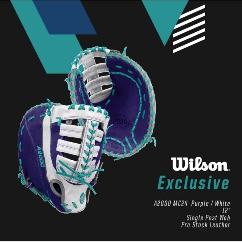 好鏢射射~~WILSON 2000台灣限定款 棒球手套 12 紫/白 一壘WBW20TW24PU12(14500)