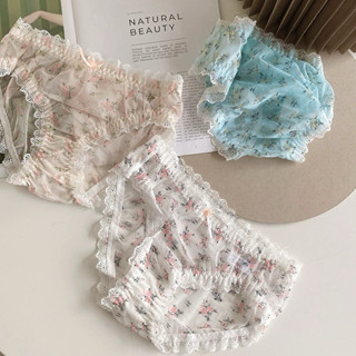 |現貨秒出|Adodo ¨̮♡︎薔薇仙子·法式刺繡蕾絲性感內褲 純棉小褲褲 女生內褲 清純辣妹 日系浪漫 性感火辣