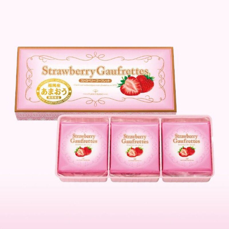 [少量現貨] 日本東京銀座風月堂 季節限定-福岡草莓法蘭酥禮盒 12枚入