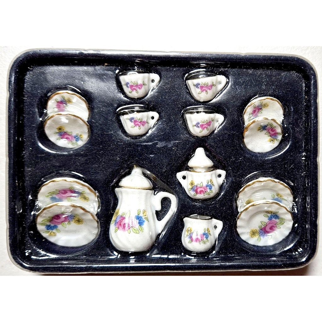 【袖珍屋】瓷器茶具15件組(牡丹花開)(F0466A0065)