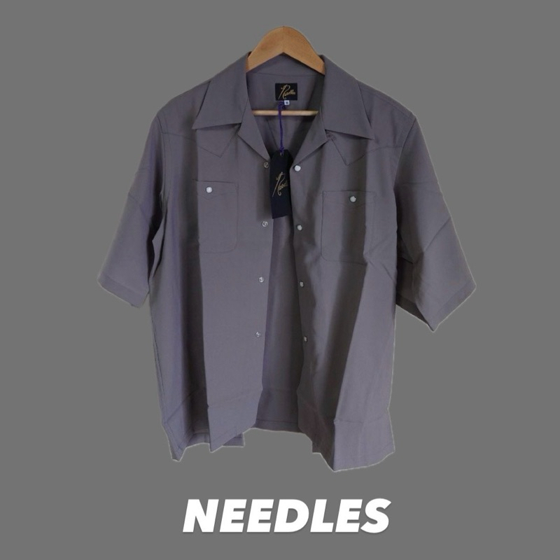 Needles Cowboy One-Up Shirt 西部 短袖襯衫 灰色