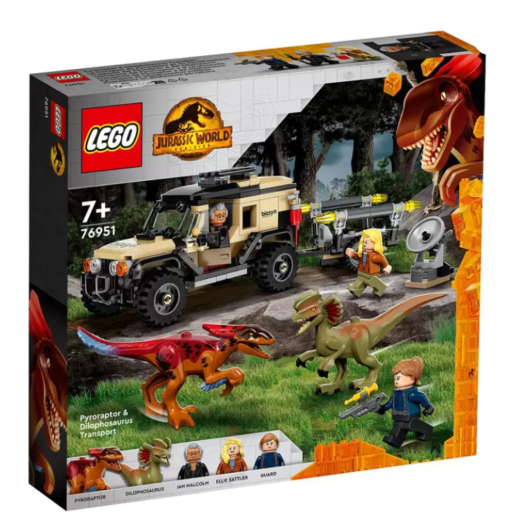 (免運)LEGO 侏儸紀世界 Pyroraptor &amp; Dilophosaurus Transport 76951