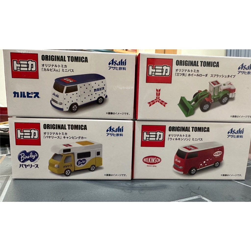 宥宥 TOMICA 多美小汽車  ASAHI 聯名 可爾必思 威金森 三矢蘇打 bireley’s 非合金車 四台一組