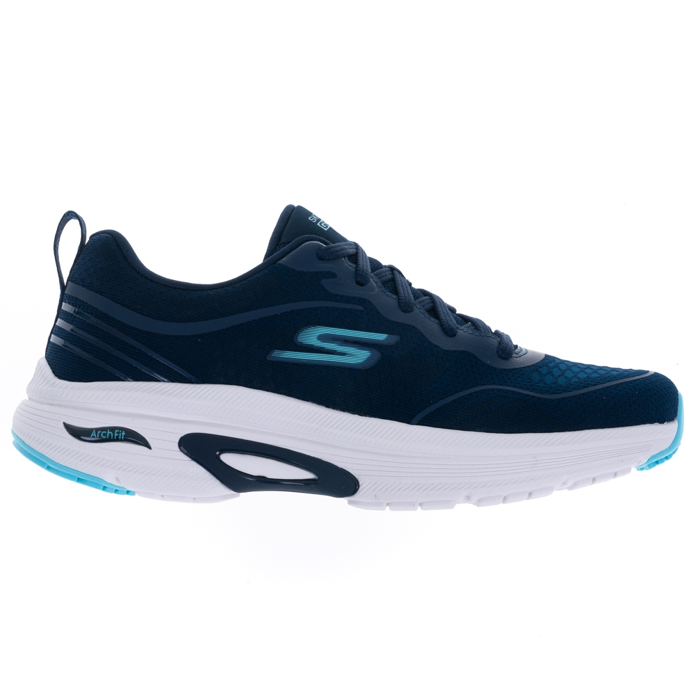 SKECHERS 女鞋 慢跑鞋 足弓鞋墊 全橡膠底 GO RUN ARCH FIT 128951NVBL 運動達人