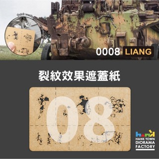[ HankTown ] 裂紋效果遮蓋紙 舊化漏噴紙｜LIANG 0008 微縮 場景 模型