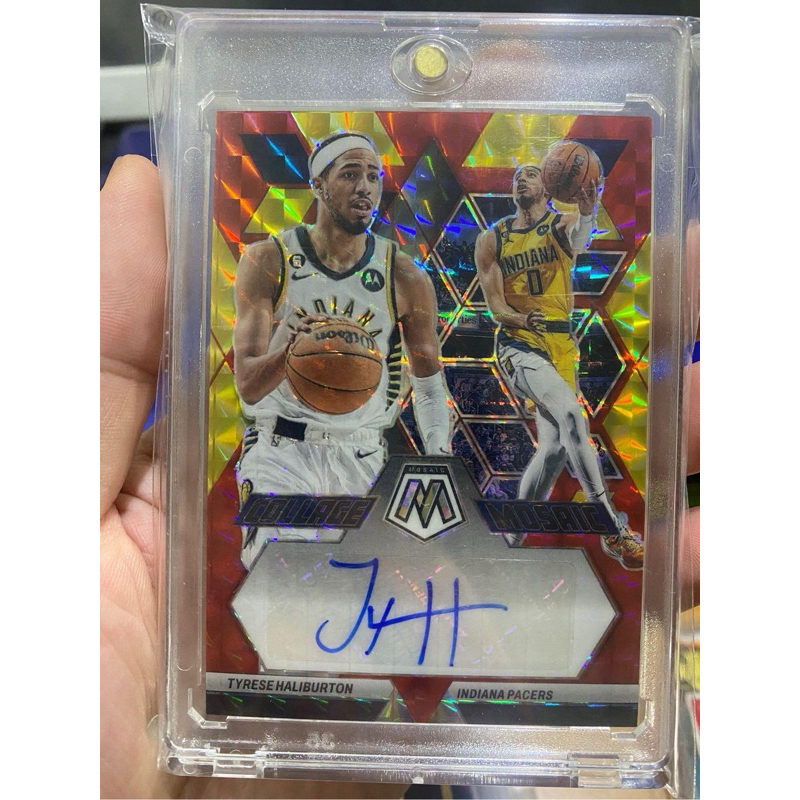 溜馬隊救世主-Tyrese Haliburton 親筆簽名卡 紅亮馬賽克 哈利波特 最近火熱看漲中～