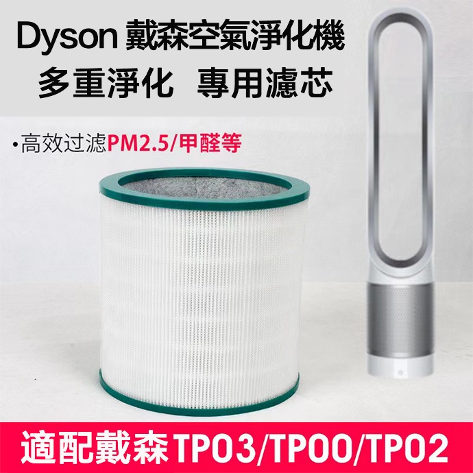 適用 Dyson戴森空氣淨化機 TP00/TP01/TP02/TP03/AM11/BP01 HEPA濾芯濾網 前置濾網