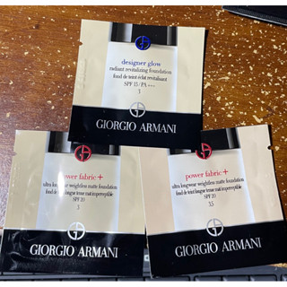 GIORGIO ARMANI 亞曼尼 超持妝絲絨水慕斯粉底 SPF20 3.5 設計師水燦光影粉底 3 1ml 試用包