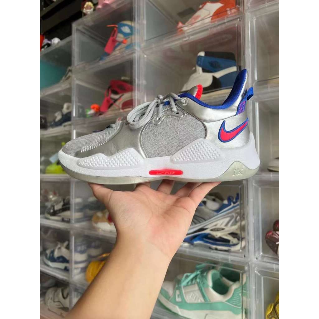 《二手寄賣》Nike PG5 銀粉 US8 有原盒 穿幾次