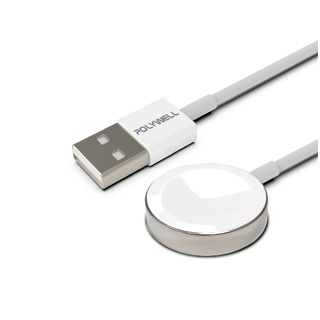 POLYWELL USB磁吸充電線 充電座 1米 適用Apple Watch iWatch 寶利威爾