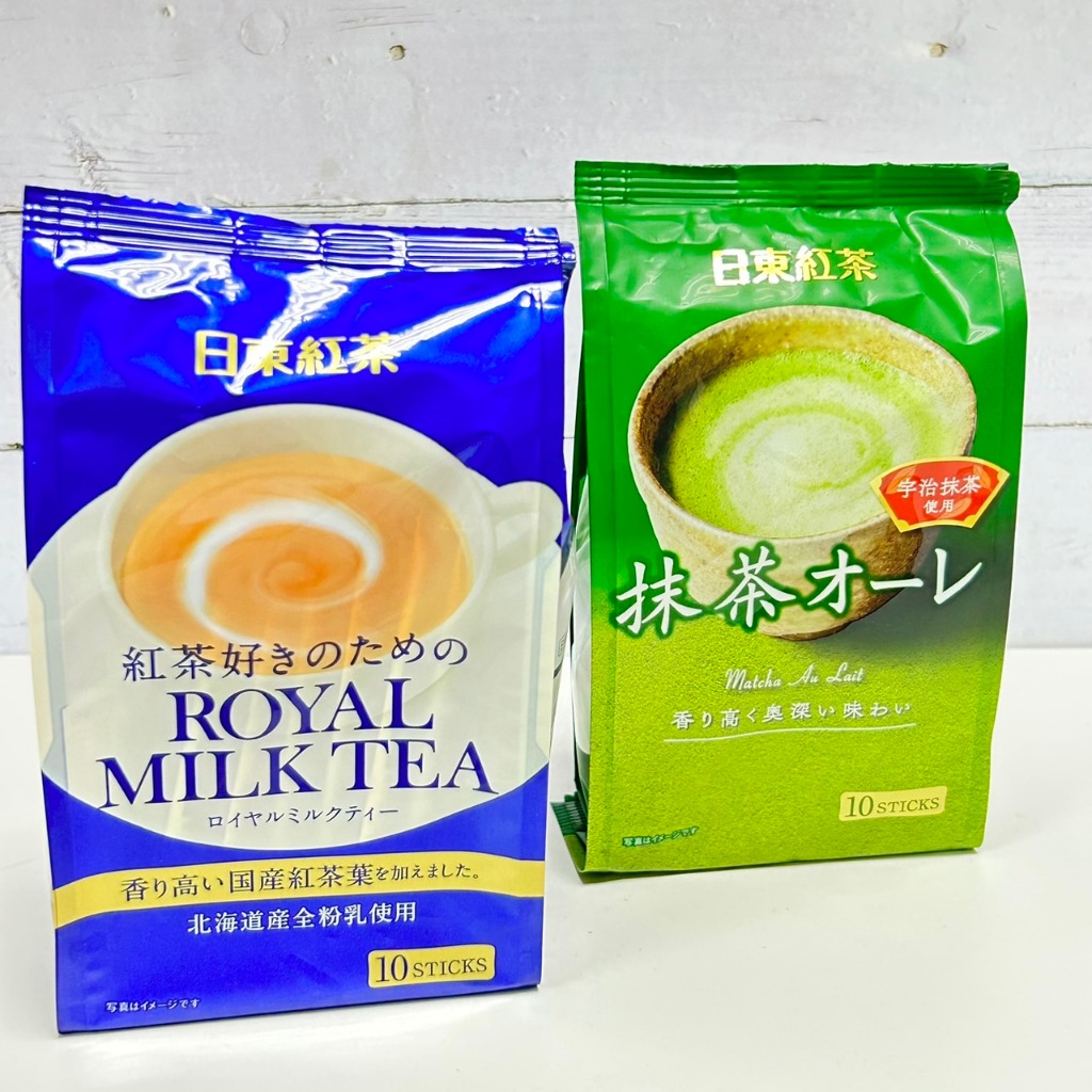 日東 皇家奶茶 即溶飲品 沖泡式奶茶粉 14g*10入 / 日東歐蕾抹茶包 12g*10入  日東紅茶