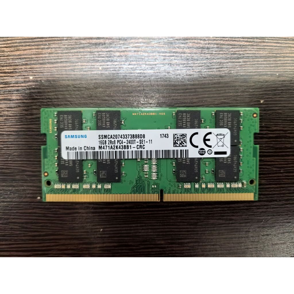 三星 Samsung 16GB DDR4-2400 PC4-2400T-SA1-11 筆電用記憶體