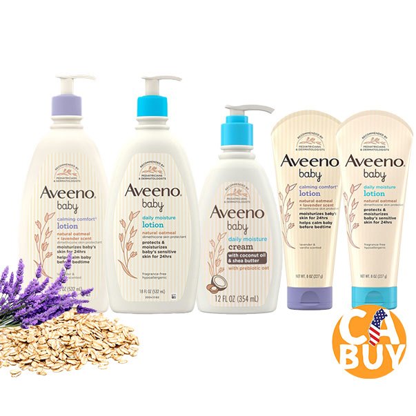 《加州BUY》Aveeno 天然燕麥寶寶每日保濕乳液 保濕乳液 燕麥 舒緩乳液 家庭號 隨身瓶 無香 薰衣草乳液 薰衣草