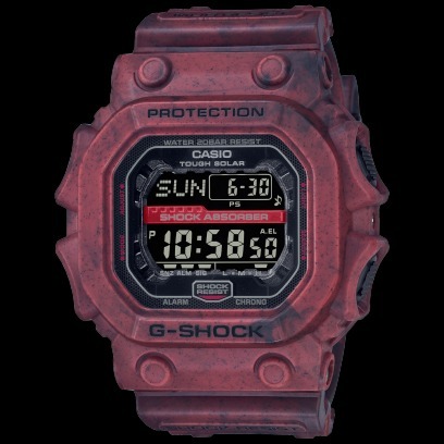 []錶子$行頭[] CASIO 卡西歐 G-SHOCK 太陽能 沙漠混色 大方形電子錶-紅 (GX-56SL-4 )