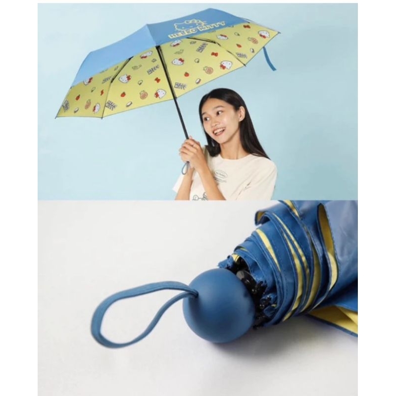 【特價$160】正版Hello Kitty凱蒂貓美食巡禮折疊傘 雨傘 折傘 晴雨傘