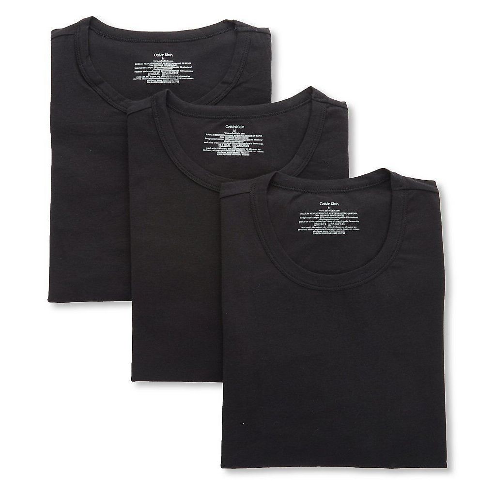 現貨 Calvin Klein 男純棉短袖上衣(全黑色) 內衣 (美國平行輸入)(3件一包裝) #