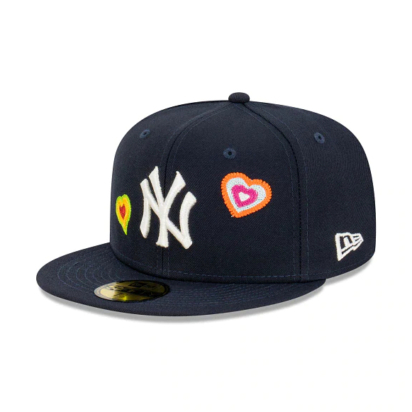 New Era MLB 紐約洋基 Chain Stitch Heart 59FIFTY 全封帽