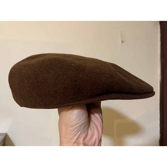 古著 KANGOL 坎戈爾 袋鼠牌 早期英國製  全羊毛材質 Logo 深咖啡 小偷帽 報童帽 保證絕版 僅此一頂