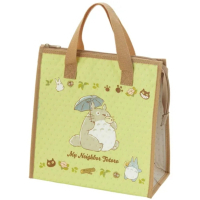 現貨 日本 龍貓Totoro 綠棕色 拉鍊 不織布 保冷保溫袋 野餐袋 宮崎駿 手提袋 便當袋
