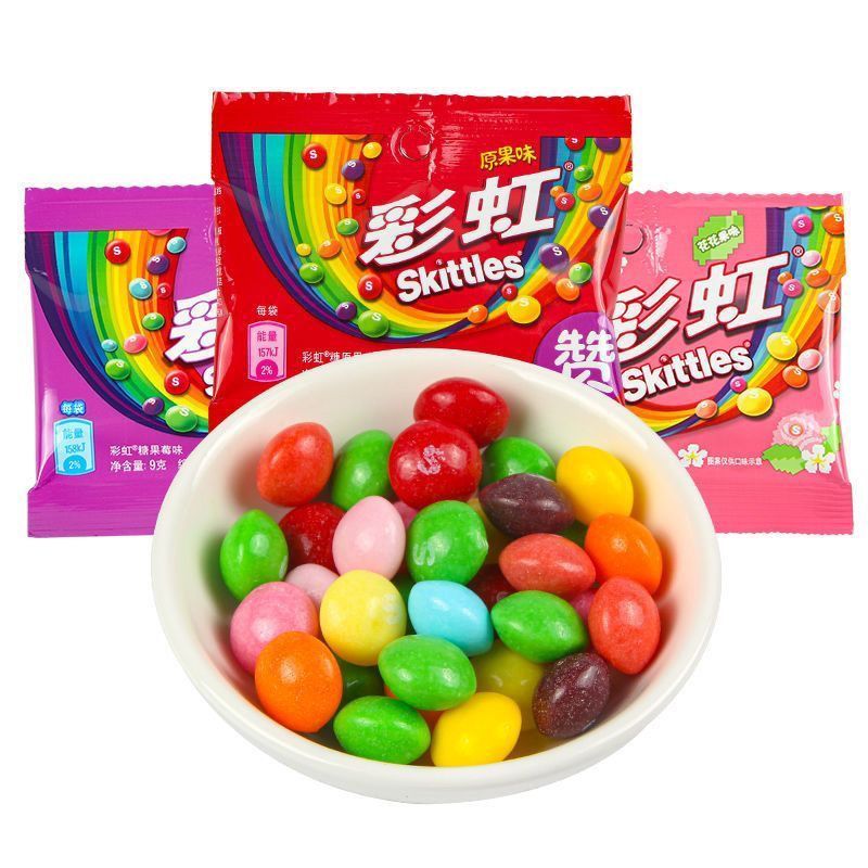 【阿嬤的雜貨鋪】彩虹糖 袋裝果汁糖原果酸勁混合水果味軟糖 零食 結婚喜糖