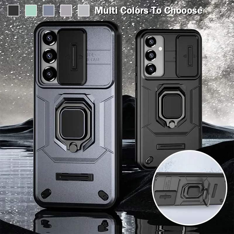 三星 Galaxy A55 5G  防摔殼 指環扣推窗 支架保護殼 保護貼 鏡頭貼 透明4角加厚手機殼 SM-A5560