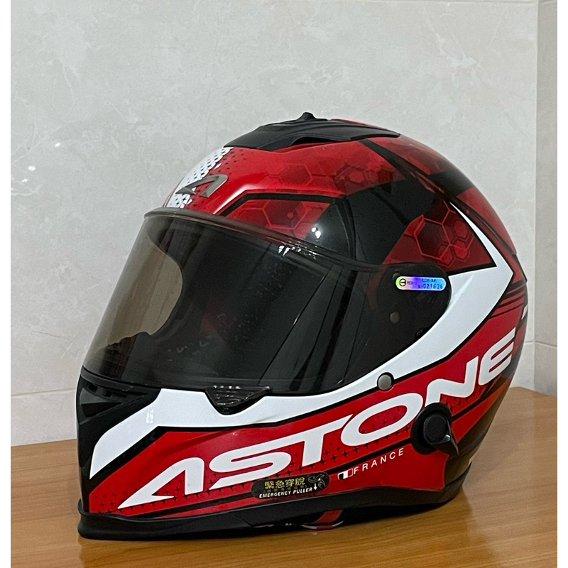 ［二手］ASTONE 全罩式安全帽 GTB800 平光黑/AO11紅