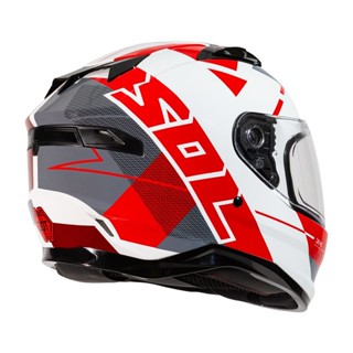 SOL SF-6 / SF6 超視界 白灰紅 內藏式墨鏡 浮動式鏡座 EPS 完全防護 全可拆洗 全罩 安全帽