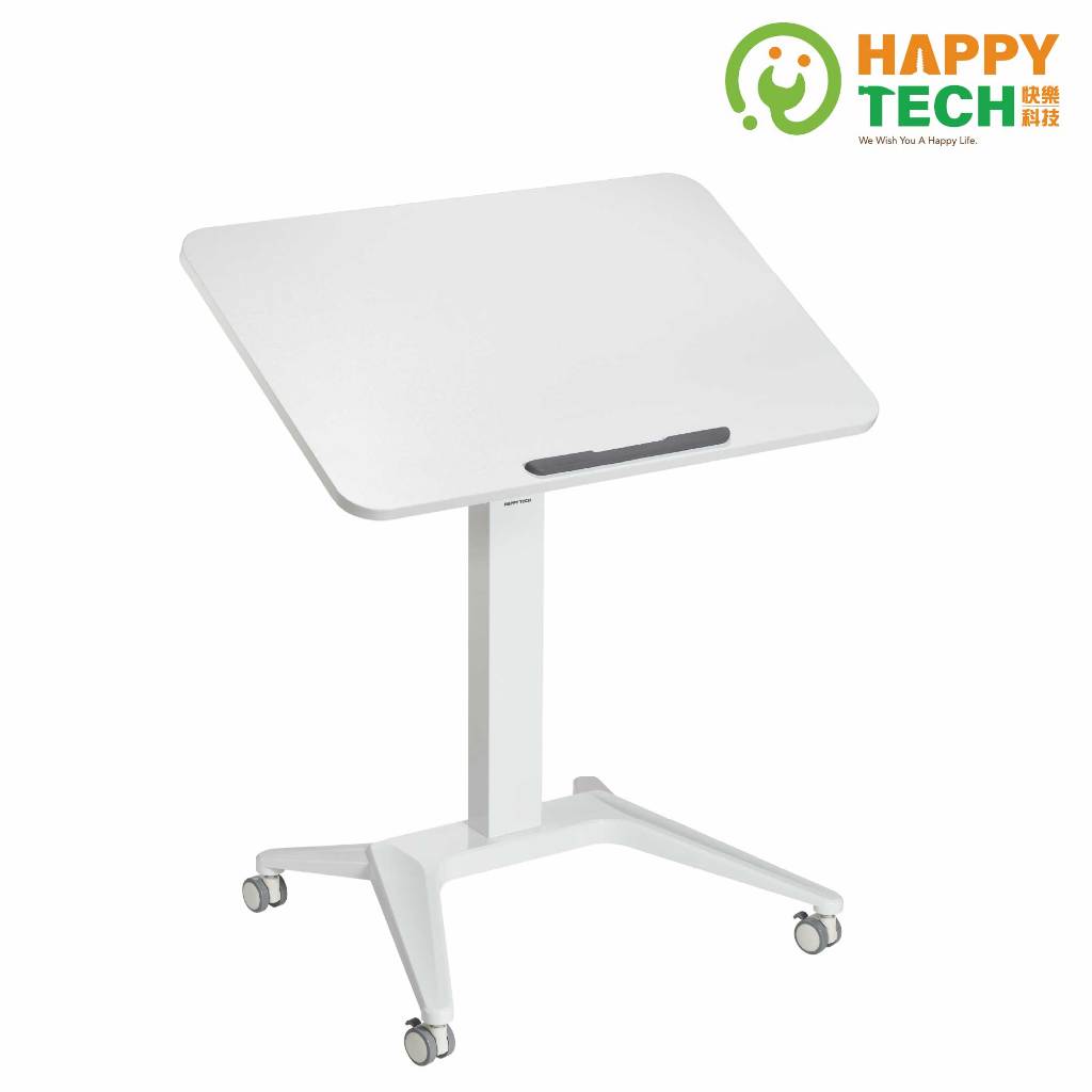【HappyTech】DW-06W  加大桌面款 移動 講台 氣壓升降桌 站立辦公電腦桌 筆電桌 電腦桌辦公桌 站立桌