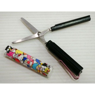 日本正品三麗鷗家族黑色款隨身攜帶方便式剪刀