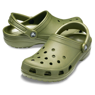 Crocs 涼拖鞋 Classic Clog US8 / 26cm 軍綠 經典 克駱格 洞洞鞋