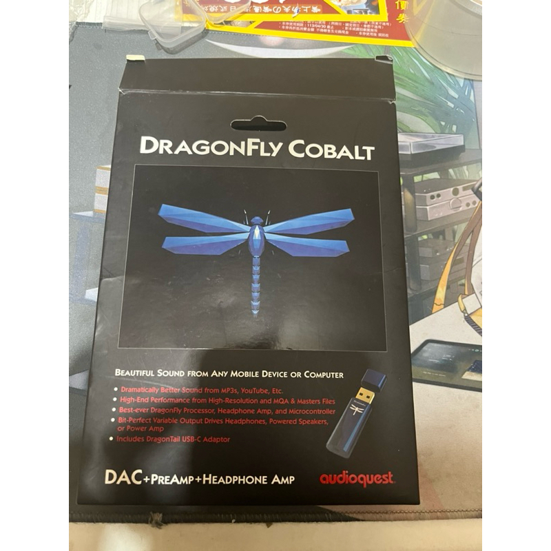 （二手）美國 AudioQuest DragonFly Cobalt 藍蜻蜓 旗艦迷你DAC耳擴一體機